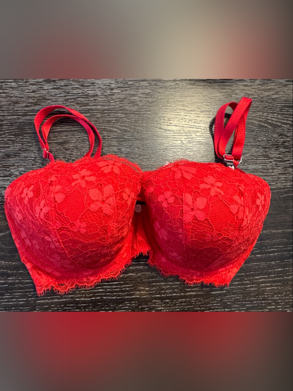Victoria's Secret Red Lace Push-Up dream angels Bra